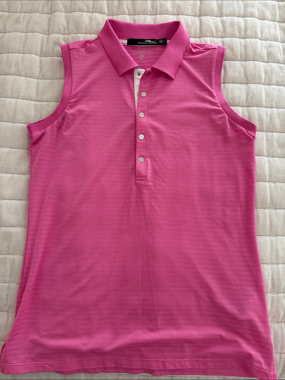 RLX Ralph Lauren Hot Pink Sleeveless Polo Tank